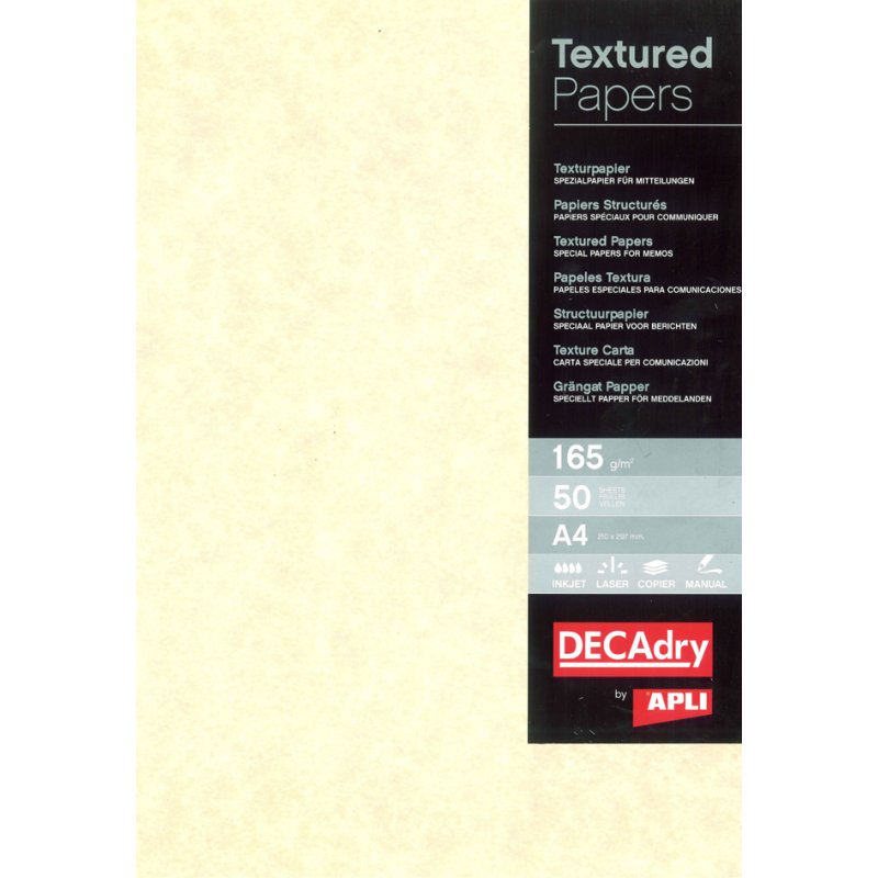 Agipa structuurpapier A4, pergament goud, 165 g/m², 50 vel