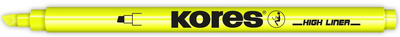 Kores markeerstift, wigpunt 0,5-3,5 mm, geel, waterbasis