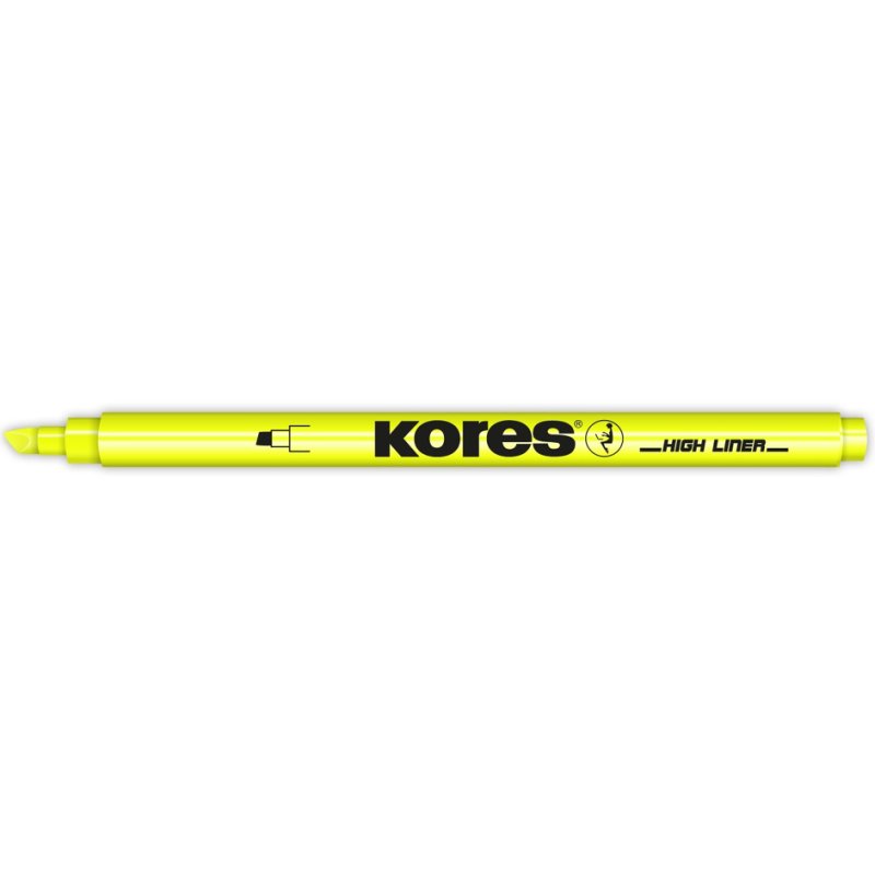 Kores surligneur, pointe biseautée 0,5-3,5 mm, rose, base aqueuse