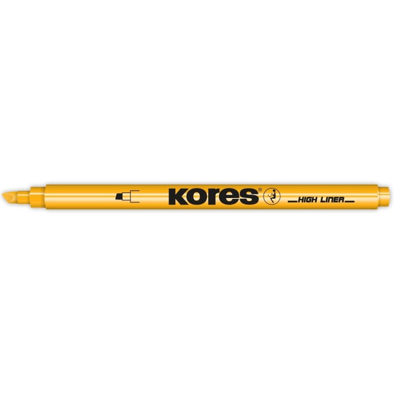 Kores surligneur, pointe biseautée 0,5-3,5 mm, rose, base aqueuse