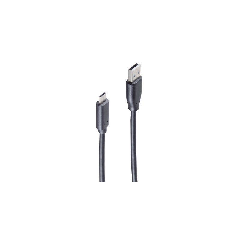 shiverpeaks Câble USB 2.0 USB-C vers USB-A, noir, 1 mètre