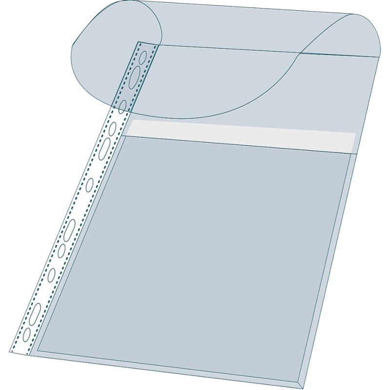 EXACOMPTA pochettes de rangement avec fermeture, A4, transparent, 10 pièces