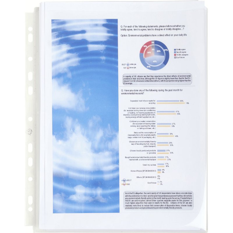 EXACOMPTA pochettes de documents avec sac pliable A4, PP transparent, sac pliable 25 mm, 10 pièces