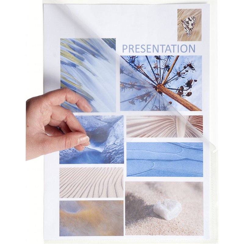 EXACOMPTA pochettes de documents Stop Doc, A4, PP 0,11 mm, cristal clair, 100 pièces