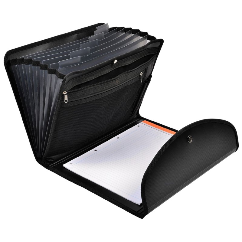 EXACOMPTA EXAFOLIO document folder, 6 compartments, black, A4