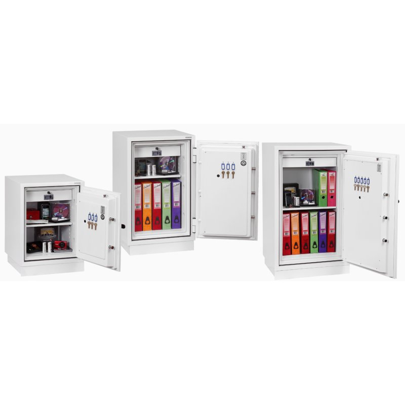 Phoenix coffre-fort ignifuge FIRE FIGHTER FS0444F, serrure biométrique, 163 litres, blanc signal