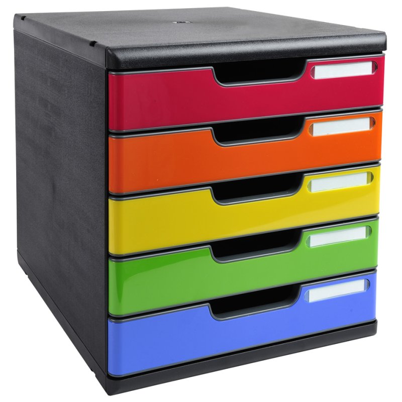 EXACOMPTA ladekast MODULO A4, 10 laden, blauw