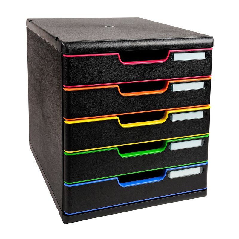 EXACOMPTA ladekast MODULO A4, 10 laden, blauw