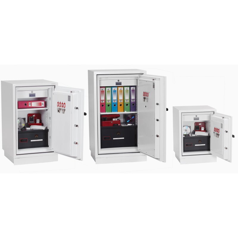Phoenix Coffre-fort de sécurité données DATACOMBI DS2502F, protection incendie 90 min, serrure empreinte digitale, jaune signal