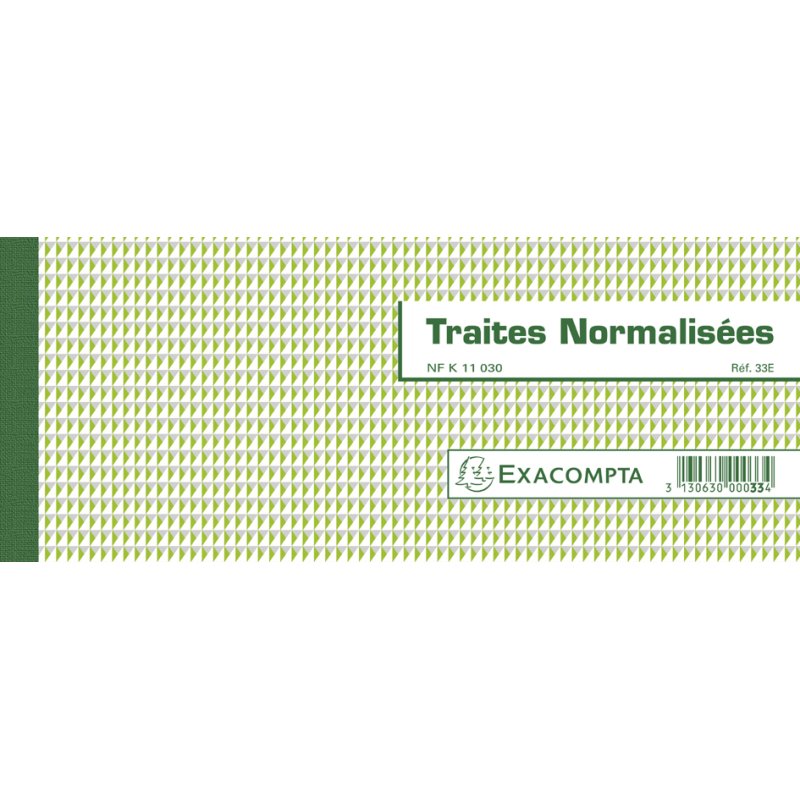 EXACOMPTA administration des clients effets de commerce, vert/blanc, 101×210 mm, 50 feuilles