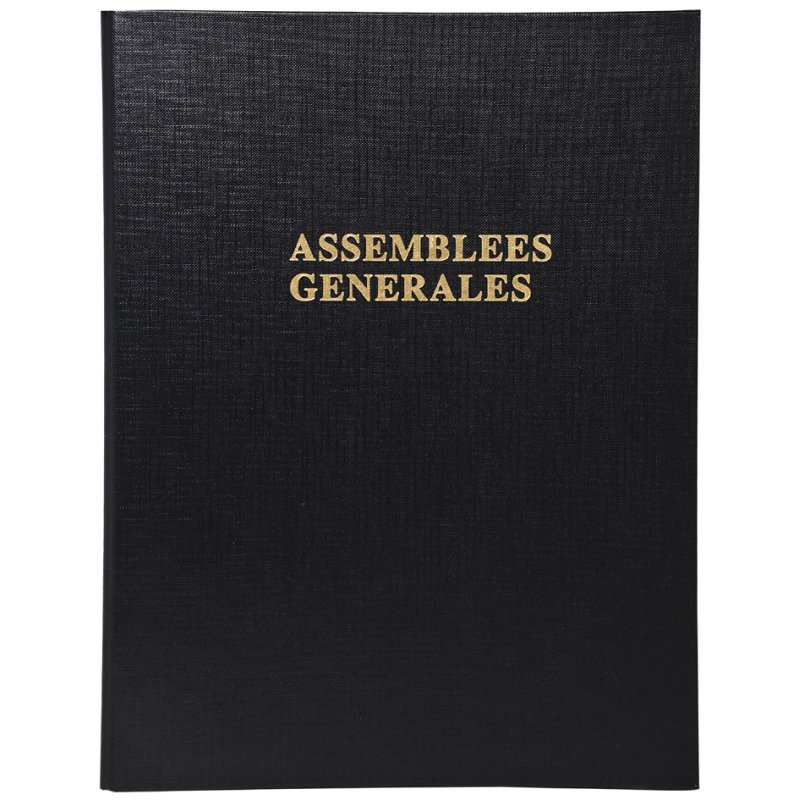 EXACOMPTA classeur Procès-Verbaux Assemblées Générales, 4 anneaux, impression dorée, 100 feuilles