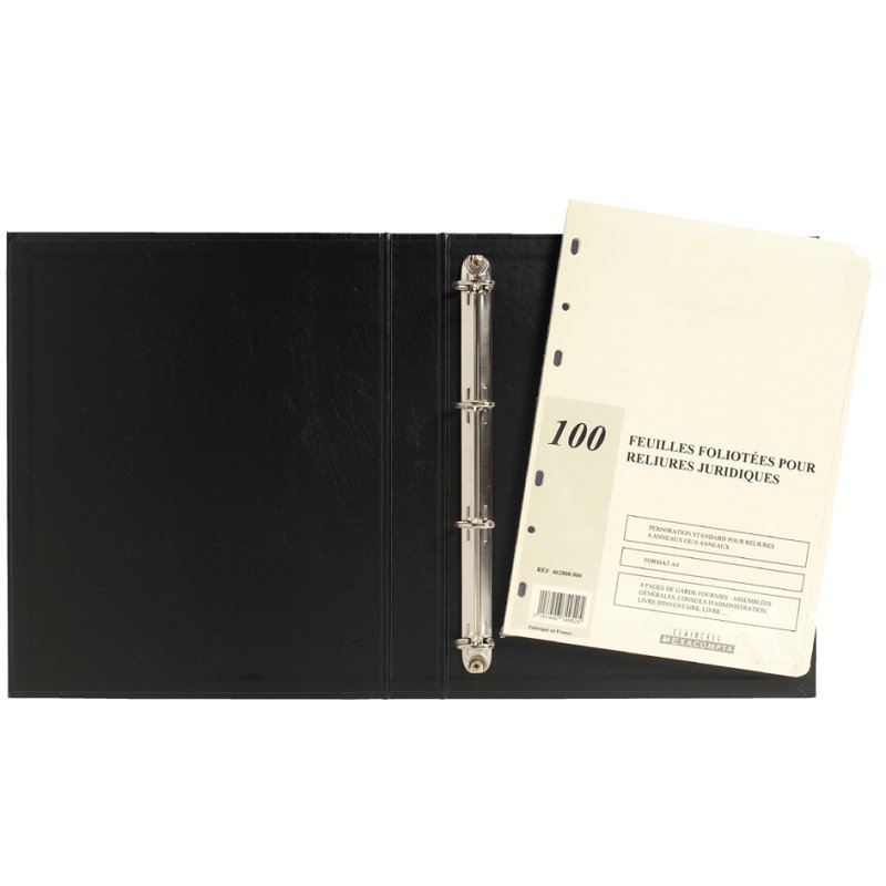 EXACOMPTA ring binder General Meetings, black, 4 D-rings, 320×260 mm
