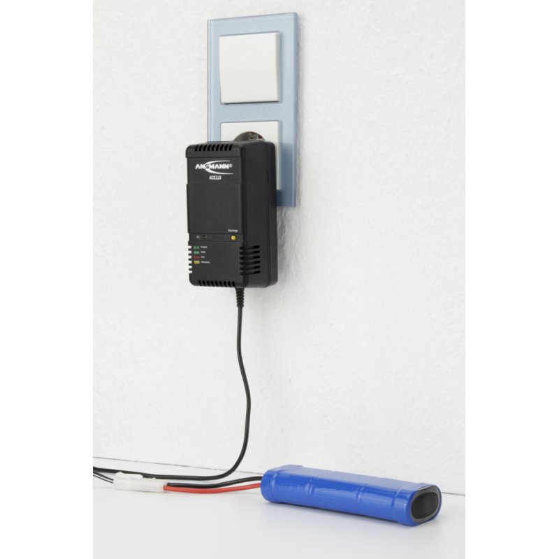 ANSMANN ACS 110 traveller batterijlader, NiMH/NiCd accu's, 800 mA ladestroom