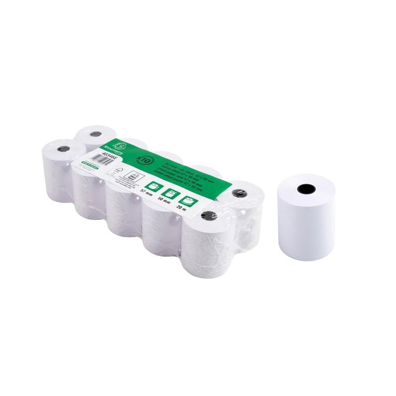 EXACOMPTA kasrollen, 76 mm × 40 m, extra wit, 50 stuks