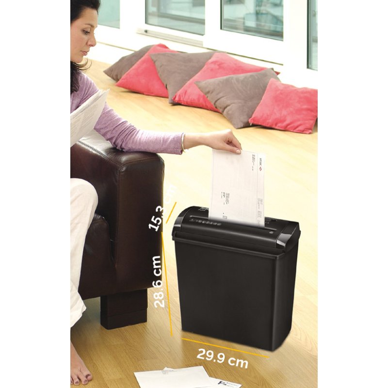 Fellowes papiervernietiger P-25S, 5 vel, 11 liter, zwart