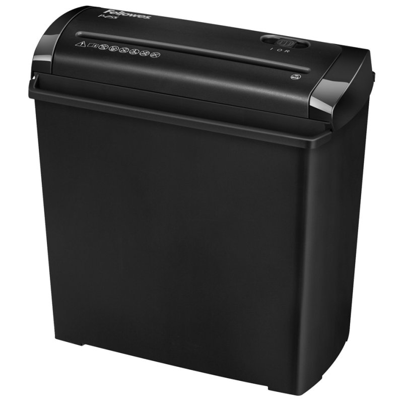 Fellowes papiervernietiger P-25S, 5 vel, 11 liter, zwart