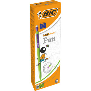 BIC Matic Fun potlood, 0,7 mm, kleurrijk gesorteerd, 12 stuks