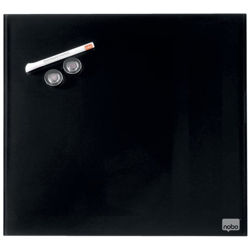 nobo tableau blanc en verre, magnétique, 45×45 cm, sans cadre