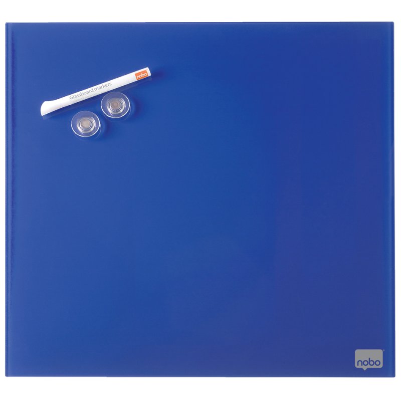 nobo tableau blanc en verre, magnétique, 45×45 cm, sans cadre