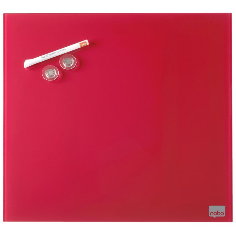 nobo tableau blanc en verre, magnétique, 45×45 cm, sans cadre