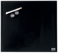 nobo glazen magneetbord, rood, 45×45 cm, beschrijfbaar