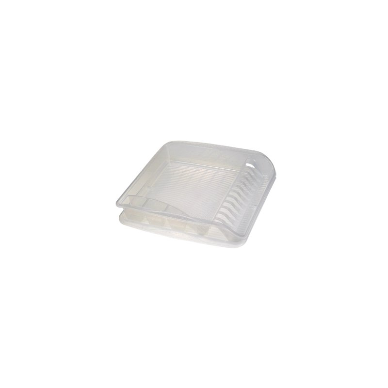 keeeper panier de lave-vaisselle Pierre, transparent, avec bac de récupération, 39,5×39,5×8 cm