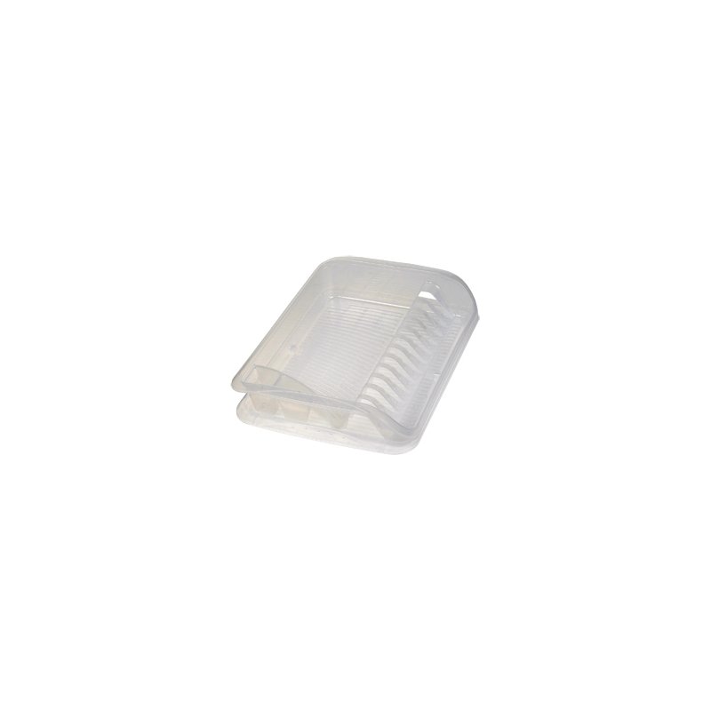 keeeper panier lave-vaisselle Pierre, transparent, avec bac collecteur, 39×29×8 cm