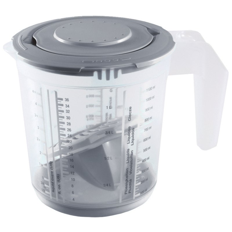 keeeper ensemble de carafes Matteo, plastique, gris nordique/transparent, 1,0 L