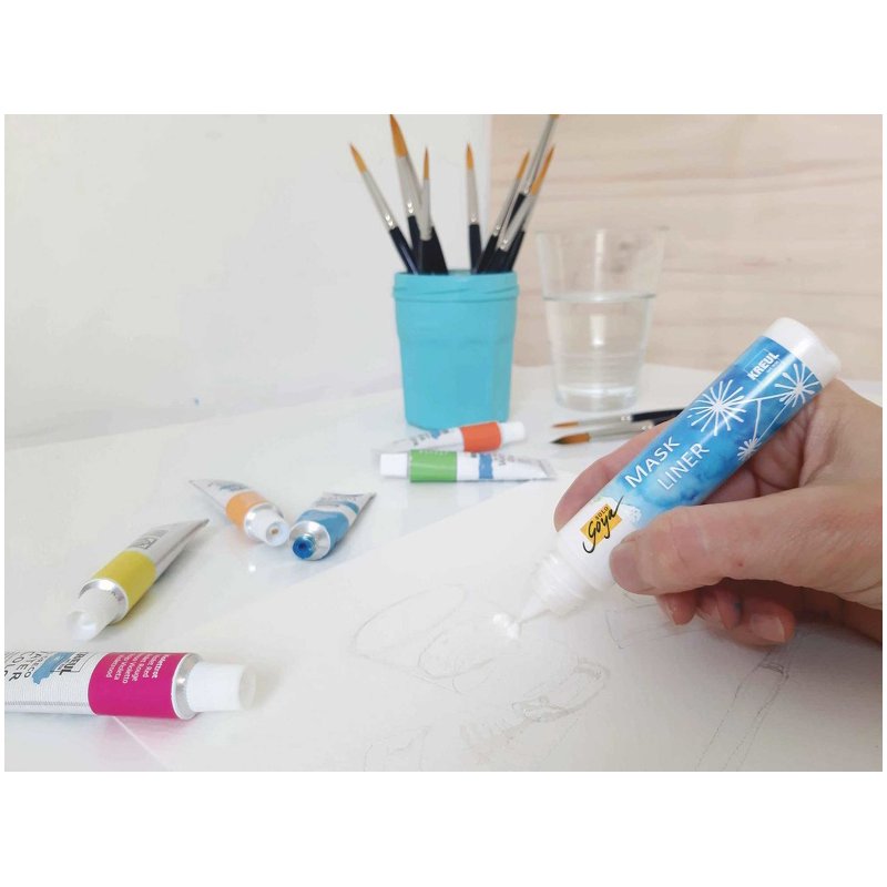 KREUL peinture de masquage SOLO Goya Mask Liner, 29 ml, blanc, stylo