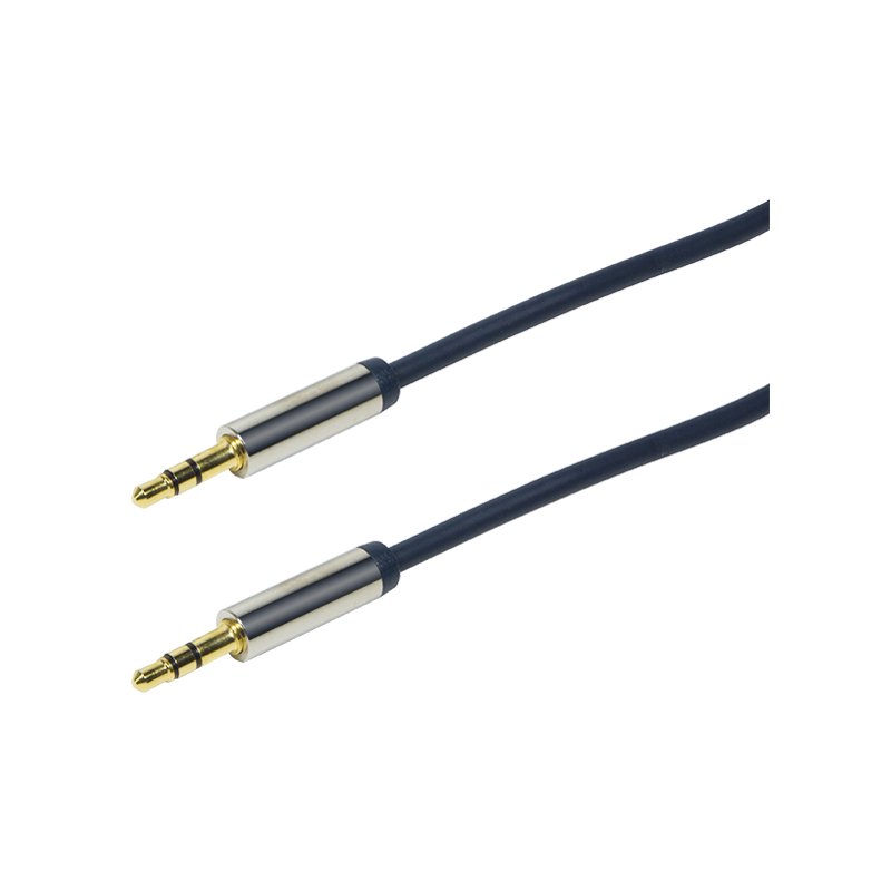 LogiLink audiokabel, 2x 3,5 mm jackplug, donkerblauw, 3,0 m
