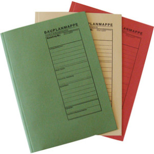 RNK Verlag bouwplanmappen, 230×318 mm, gekleurd gesorteerd, 3 stuks