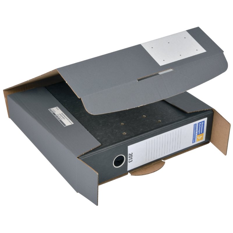 ColomPac verzendkarton voor ordners, grijs, 80 mm breed, 20 stuks