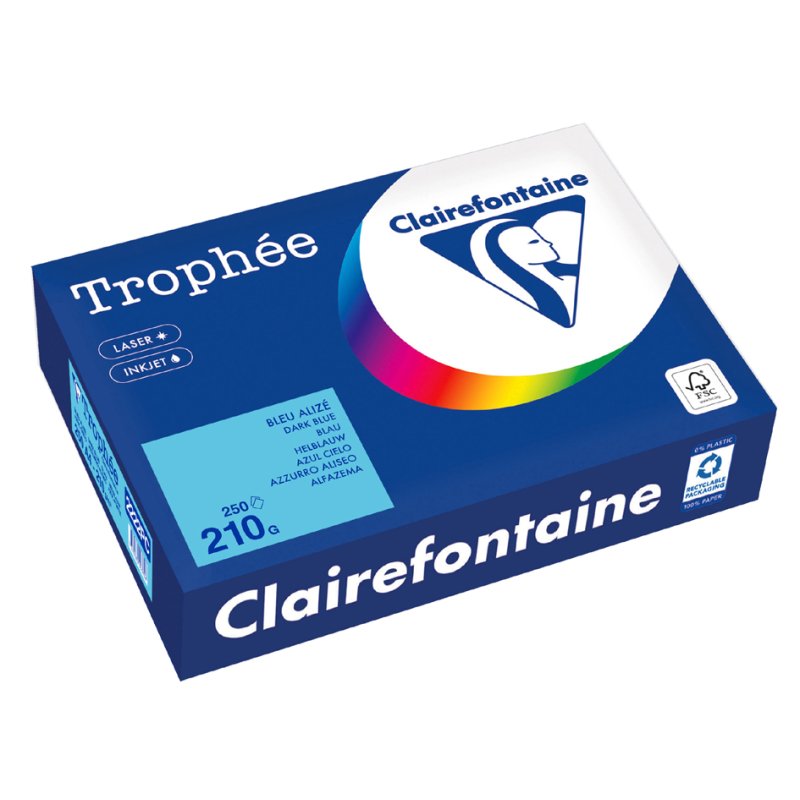 Clairefontaine papier multifonction Trophée A4, éosine, 210 g/m², 250 feuilles