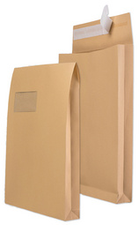 MAILmedia verstuurenveloppen C4 met venster, bruin, 140 g/m², 100 stuks