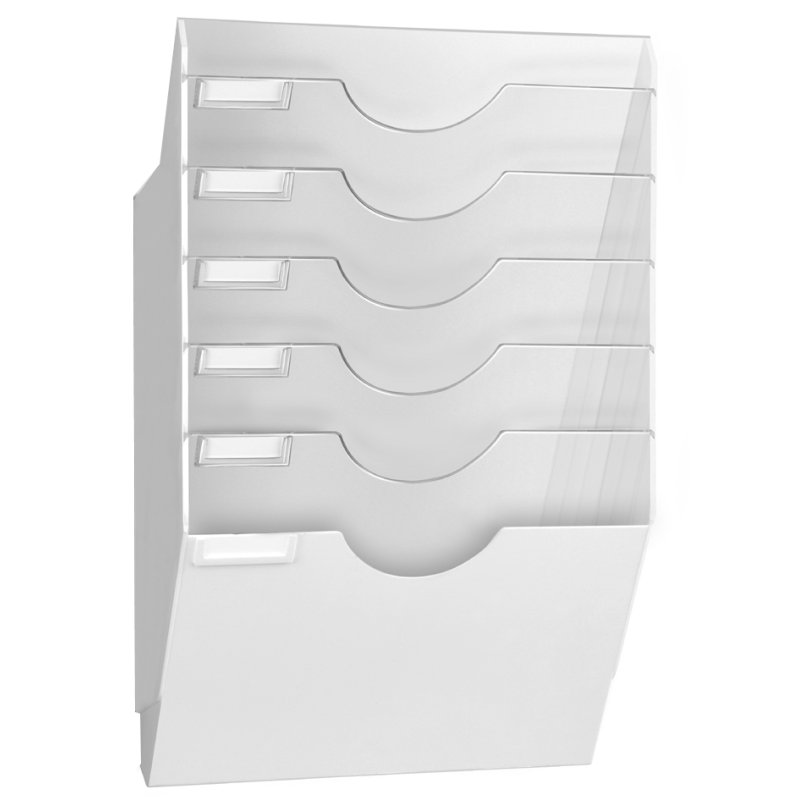 cep porte-documents mural ReCeption, A4, 6 compartiments, blanc