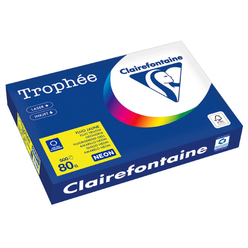 Clairefontaine papier multifonction Trophée, A3, vert néon, 500 feuilles