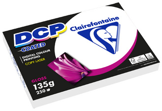 Clairefontaine laserdrukpapier DCP Coated Gloss A4, wit glanzend, 135 g/m², 250 vel