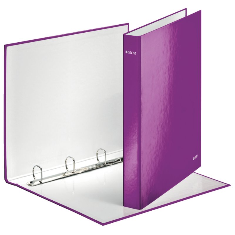 LEITZ classeur WOW A4, violet, 40 mm, mécanisme 4 anneaux