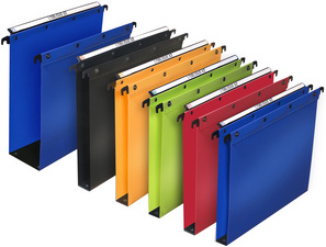 l'oblique hangende mappen Ultimat, polypropeen, groen, 10 stuks