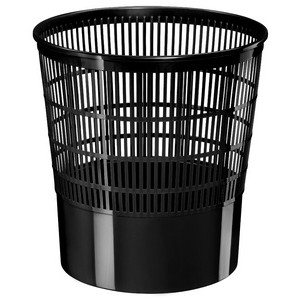 cep prullenbak Basic, 16 liter, zwart, rond
