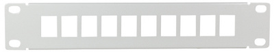LogiLink Professional keystone patch panel, 10-poorts, zwart, 255×11×43 mm