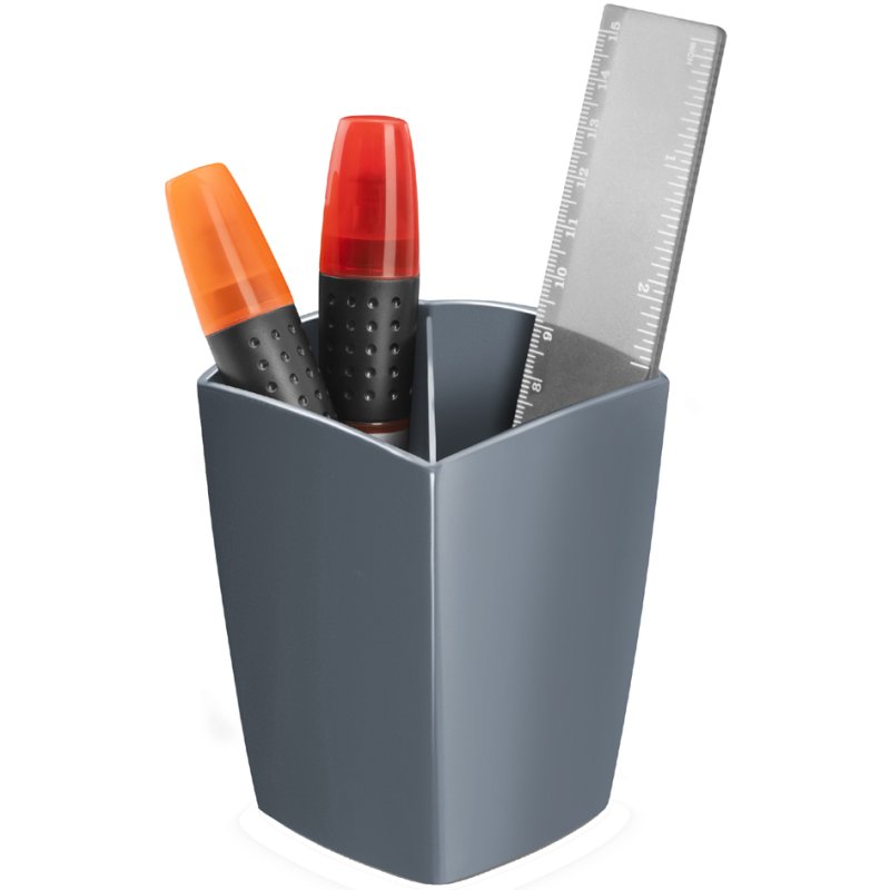 Cep porte-stylos CepPro, 2 compartiments, transparent, 74×74×95 mm