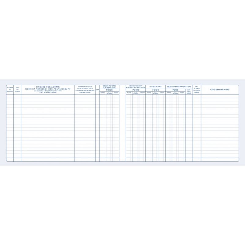 ELVE registratieboek edelmetalen, 210×300 mm, 200 pagina's