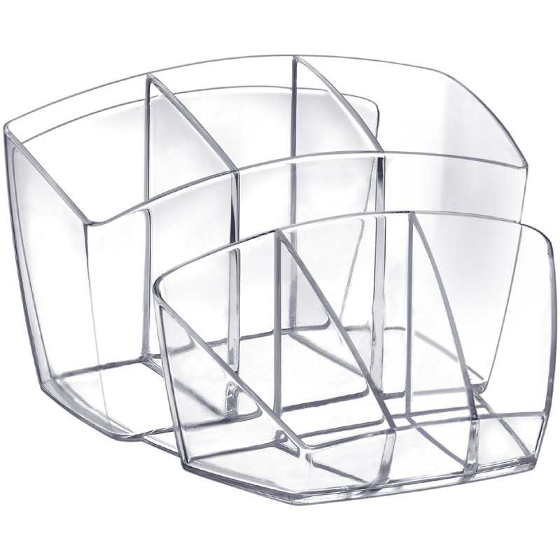 cep porte-stylos Comfort, 8 compartiments, transparent, 143×158×93 mm