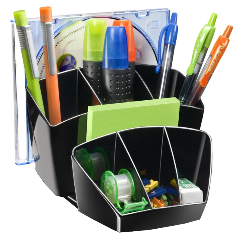 cep porte-stylos Comfort, 8 compartiments, transparent, 143×158×93 mm