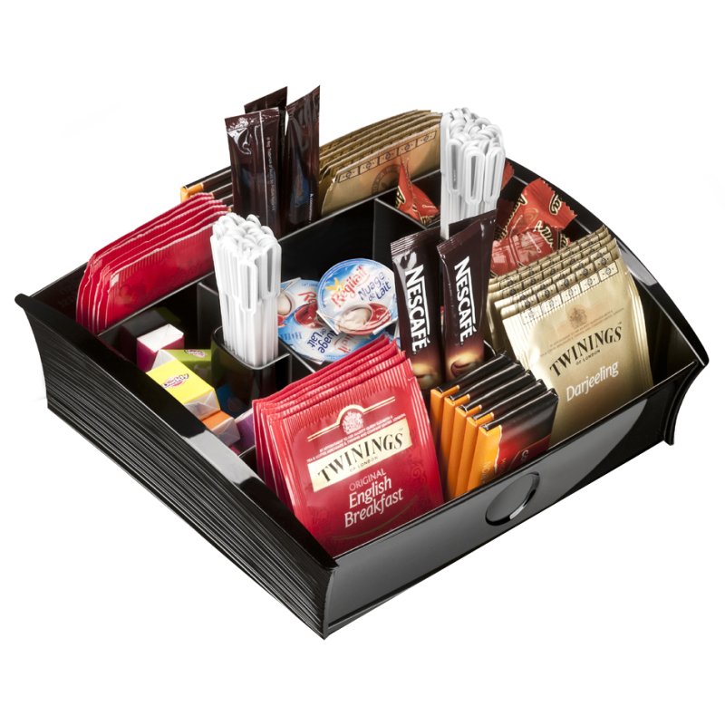 Veelzijdige lunchbox, 9 vakken, zwart