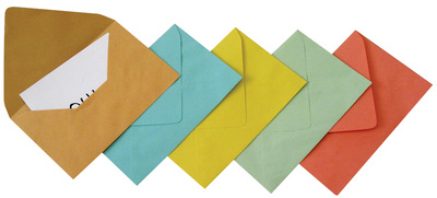 GPV enveloppen 90×140 mm, blauw, zonder gom, 100 stuks
