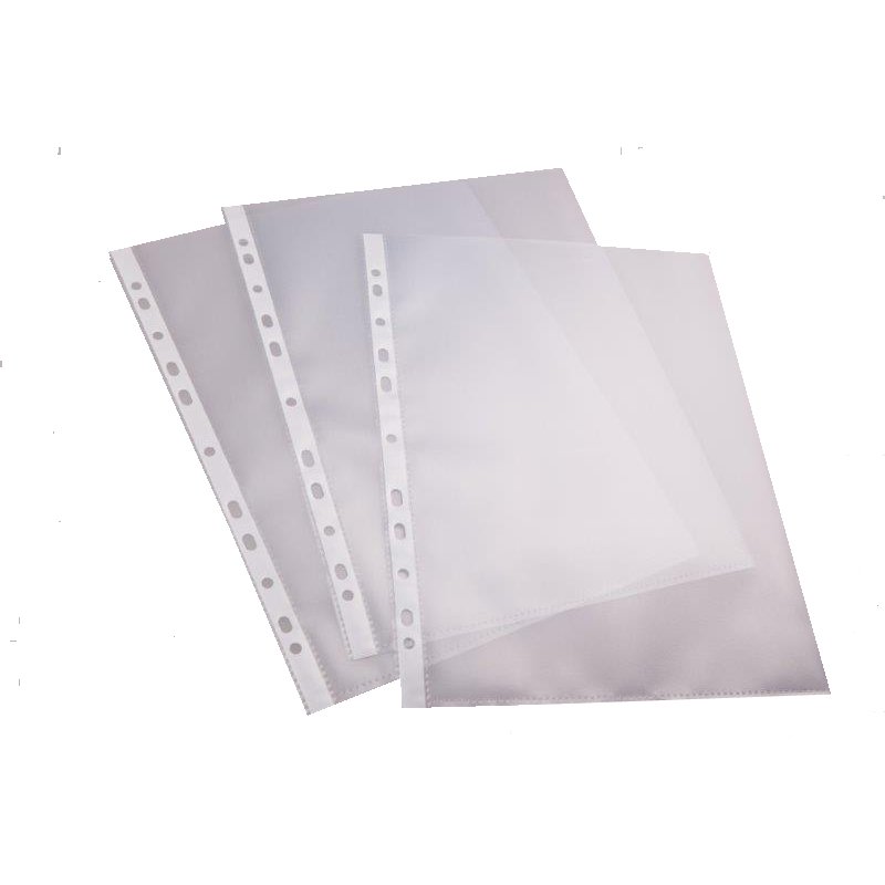 proOFFICE pochettes de présentation A4, film PP 0,05 mm, structuré, 100 pièces