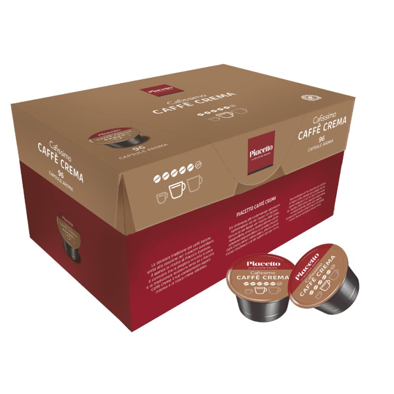 Tchibo capsules de café Piacetto Caffè Crema, 100% Arabica, 96 pièces