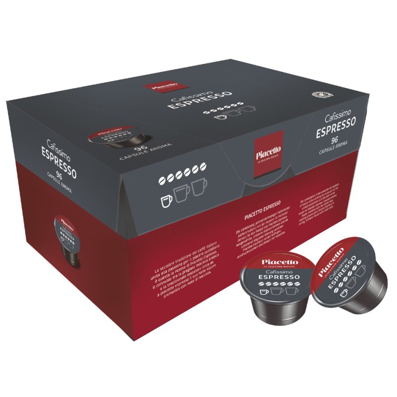 Tchibo Piacetto Espresso coffee capsules, Caffissimo, 100% Arabica, 96 pieces